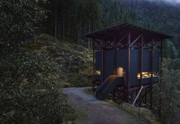 Allmannajuvet at Norwegian Scenic Route Ryfylke in Fjord Norway