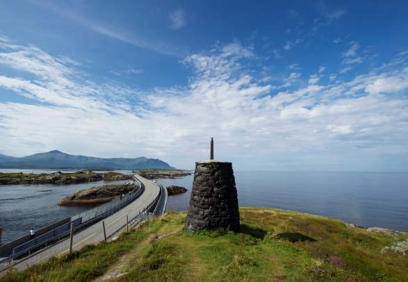Norwegian Scenic Route Atlanterhavsvegen, The Atlantic Road, in Fjord Norway
