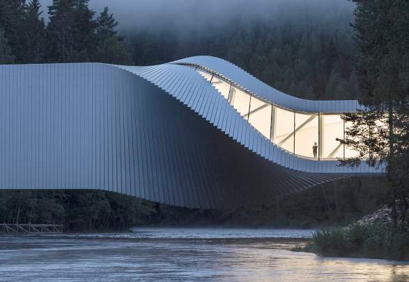 The Twist at the Kistefos Museum in Hadeland - Norway’s new art destination - surrounded by dense forest
