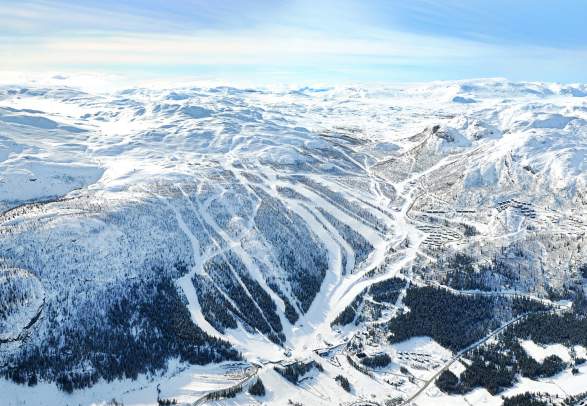 The ski resort in Hemsedal in winter