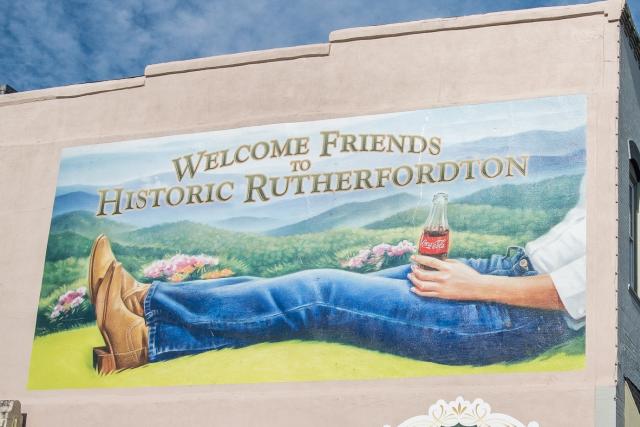Welcome to Rutherfordton Classic Coca-Cola Mural
