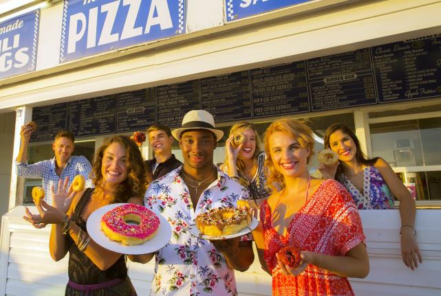 Pier Park Restaurants Panama City Beach Florida Millennials Eating Donuts