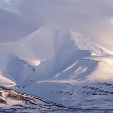 Snow-capped mountains, Svalbard