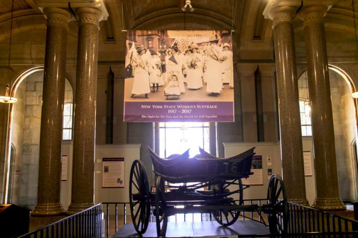 Suffrage museum display