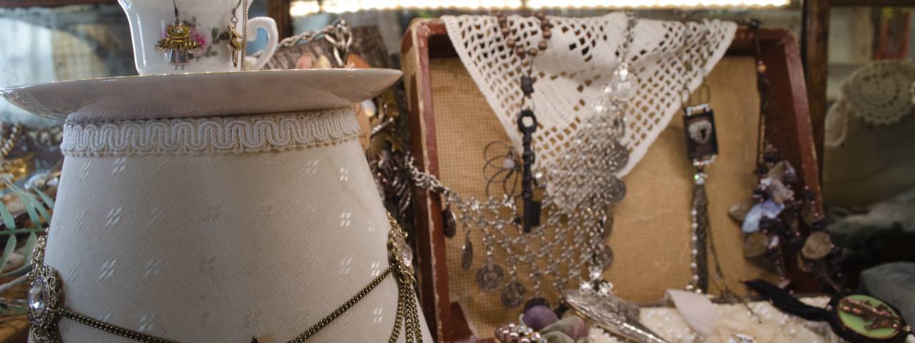 Antique and estatage jewelry are popular items at Barn Fresh.