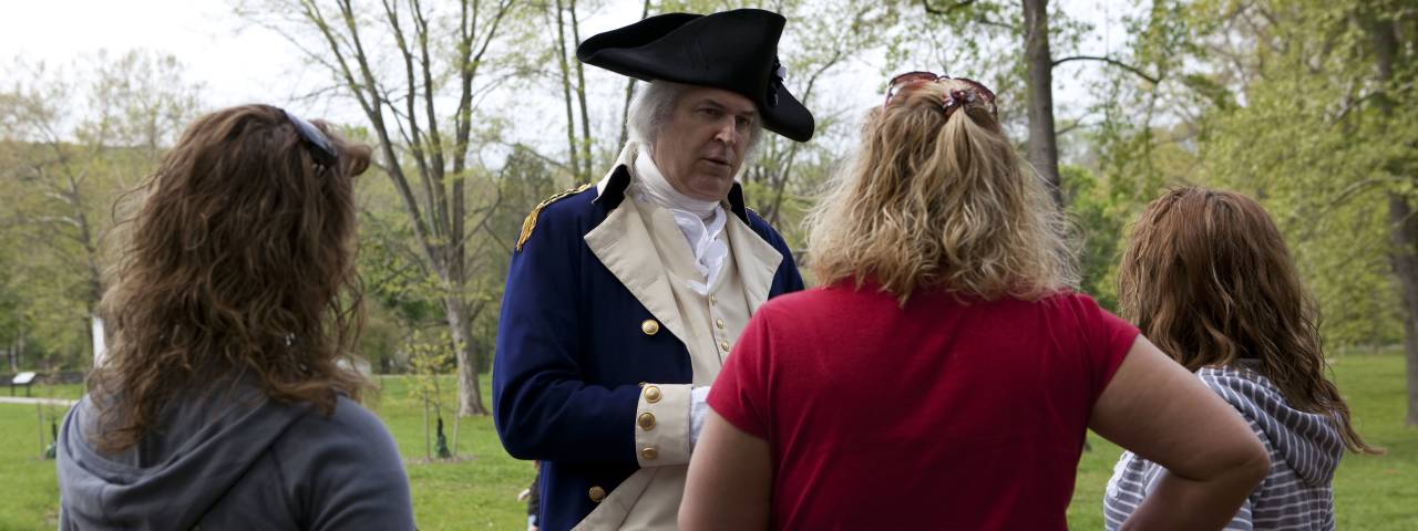 Walk with Washington is a chance to tour Washington's Headquarters at Valley Forge with the General himself