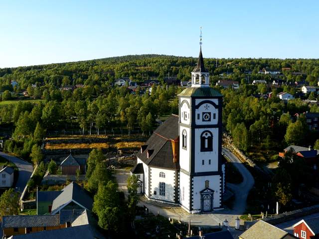 Røros church, Bergstaden Ziir, in Trøndelag, Norway