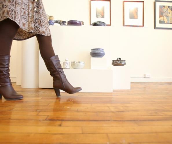 Walking through an art gallery in the Stevens Point Area