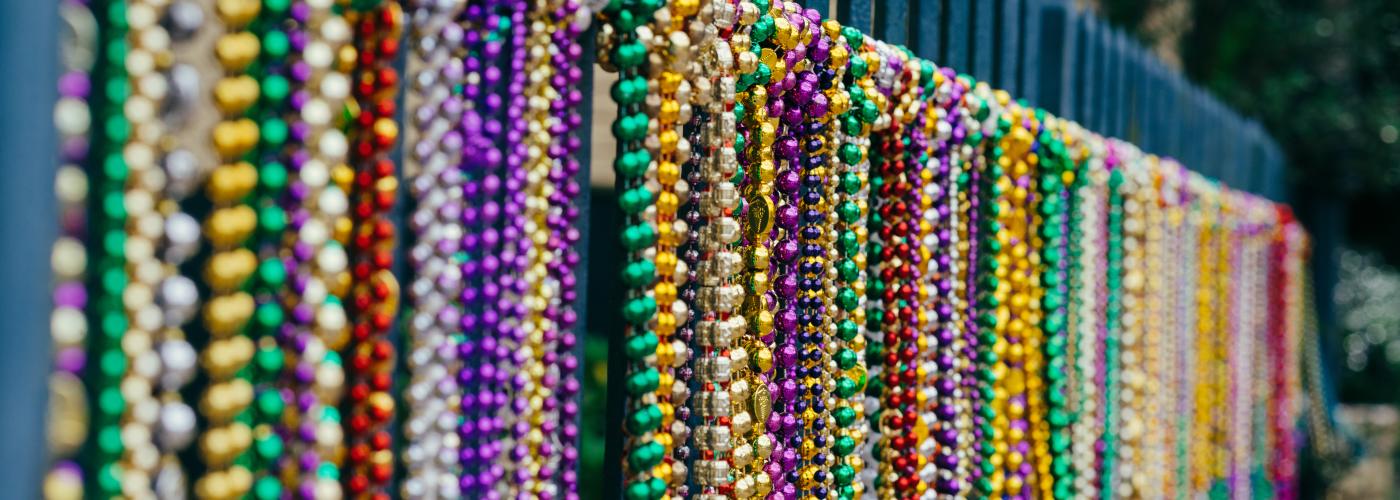 Mardi Gras Bead Fence Garden District Mardi Gras Bead Fence Garden District