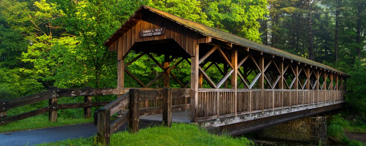 New York Covered Bridges Hyde Hall Battenkill River