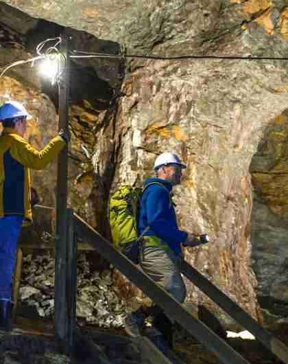 Three people in the St. Olav’s Mine