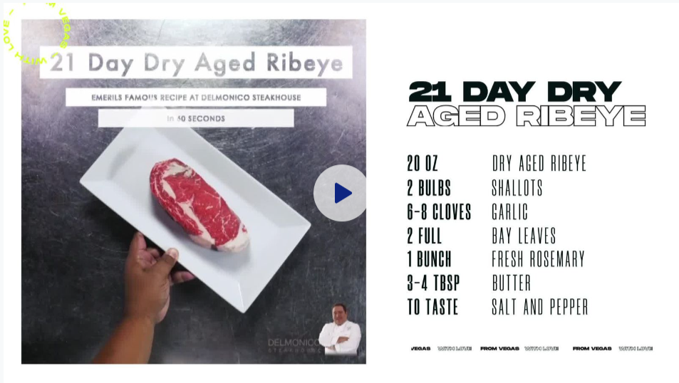 Delmonico Steakhouse 21 Day Dry Aged Ribeye