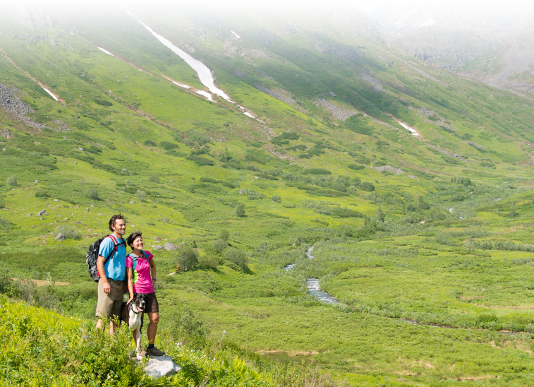 Hikers at Hatcher Pass