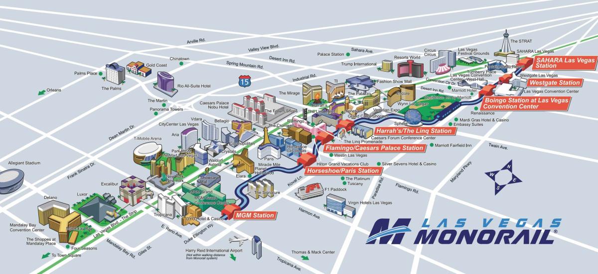 Las Vegas Monorail Map Dec. 2025