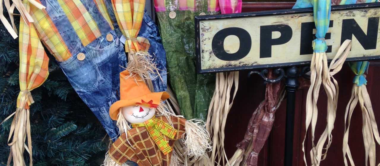 Open for business with fall decor}