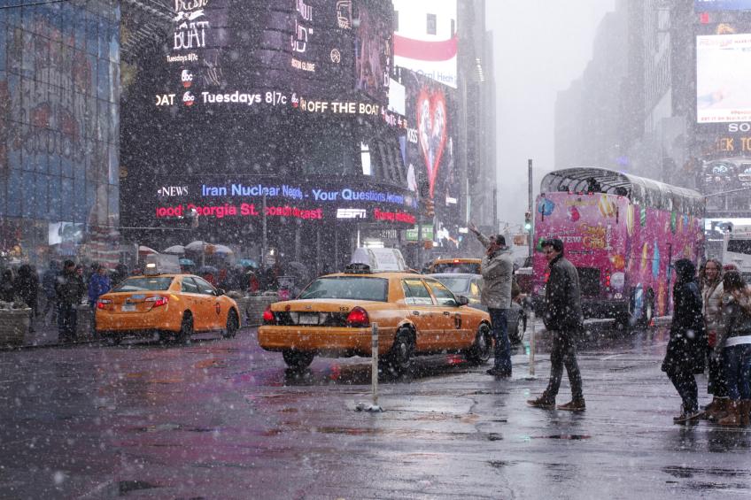 Times Square, Snow