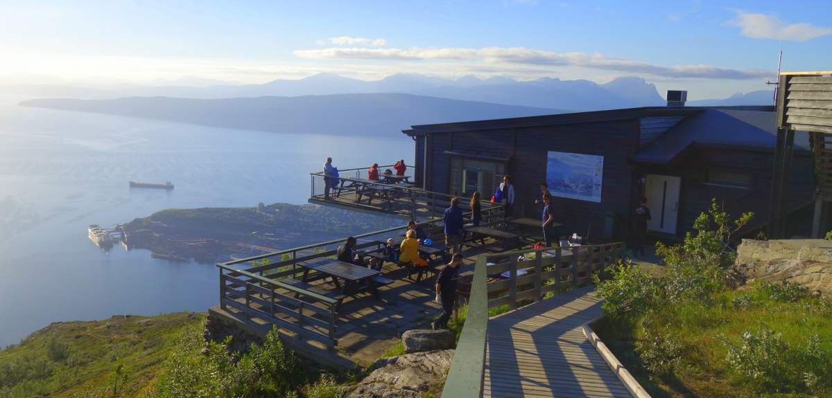 View from Mount Narvikfjellet in Northern Norway, in summer