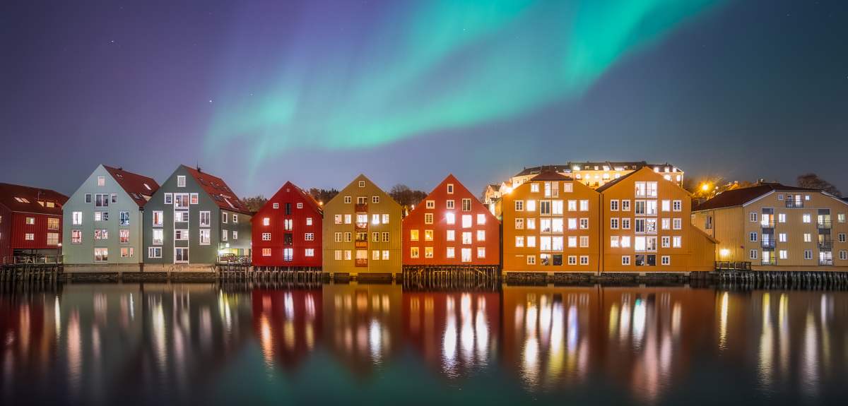 Northern lights over Trondheim