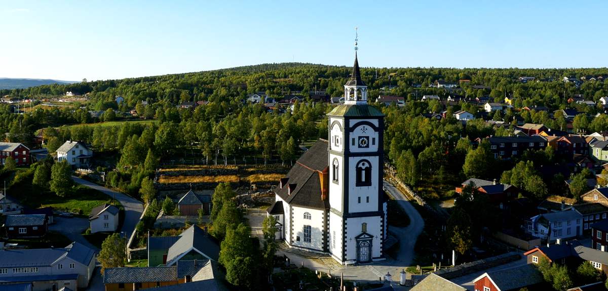 Røros church, Bergstaden Ziir, in Trøndelag, Norway