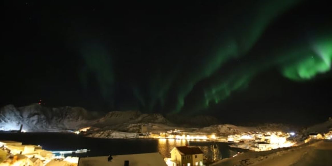 Northern lights in Honningsvåg