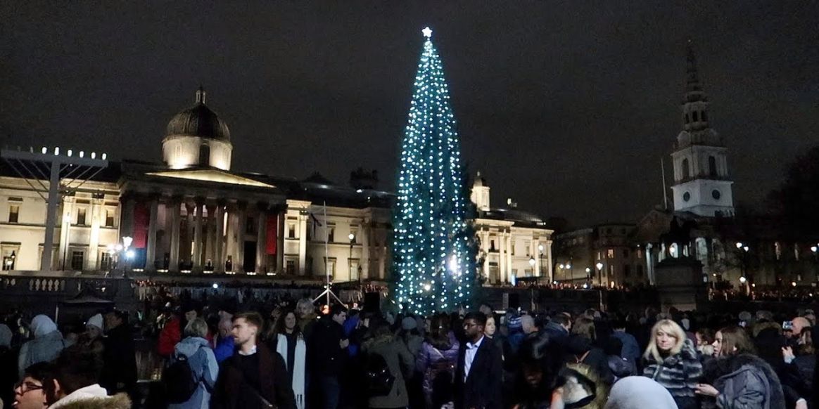 The Trafalgar Square Christmas tree is a gift from Norway