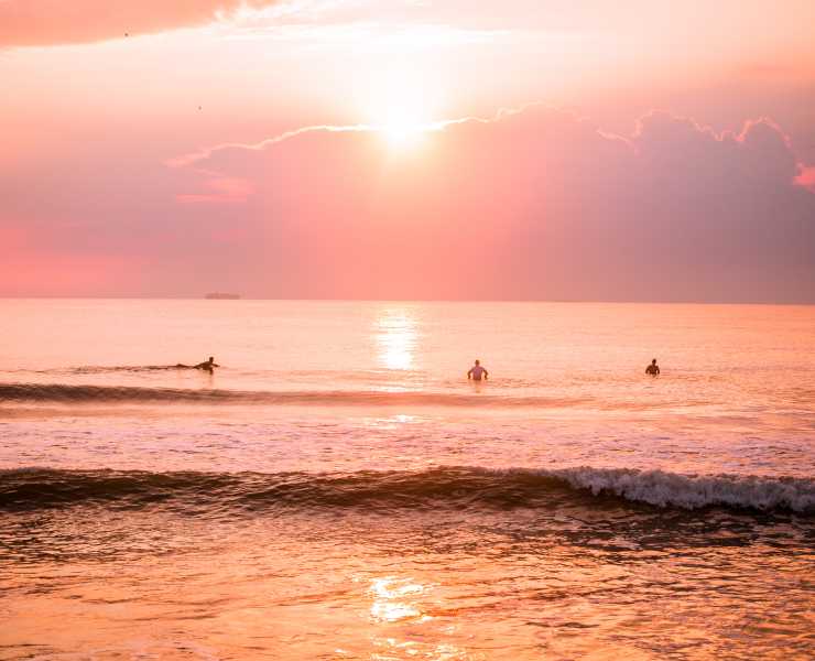 Surfing In Virginia Beach Water Activities Recreation Morning Surf Session At Croatan Beach South Of The Virginia Boardwalk