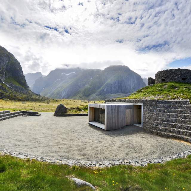 Rasteplass på Eggum, Nasjonal turistveg Lofoten i Nord-Norge