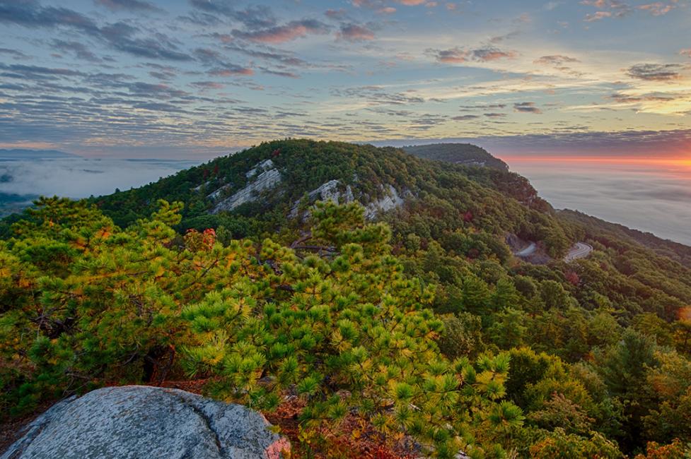 Sunrise over The Trapps at Mohonk Preserve by Gerald Berliner Sunrise over The Trapps at Mohonk Preserve by Gerald Berliner
