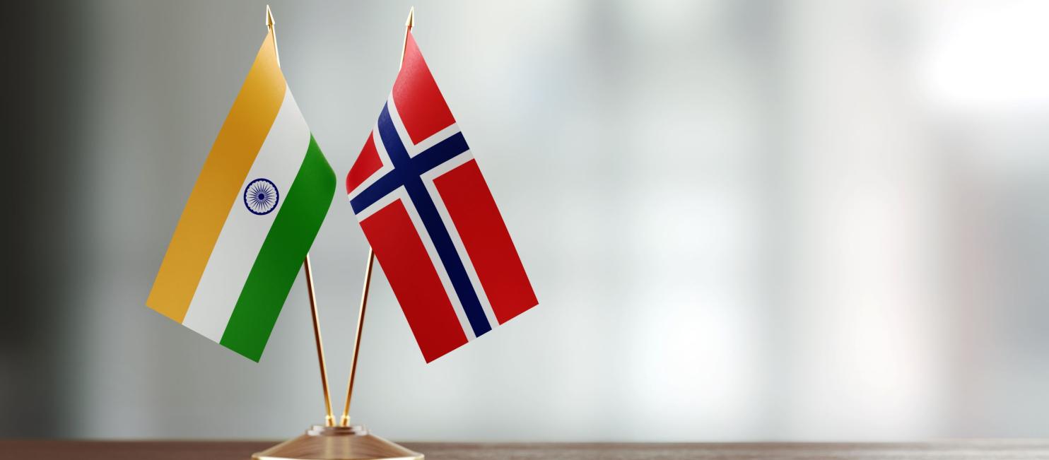 Indian and Norwegian flags