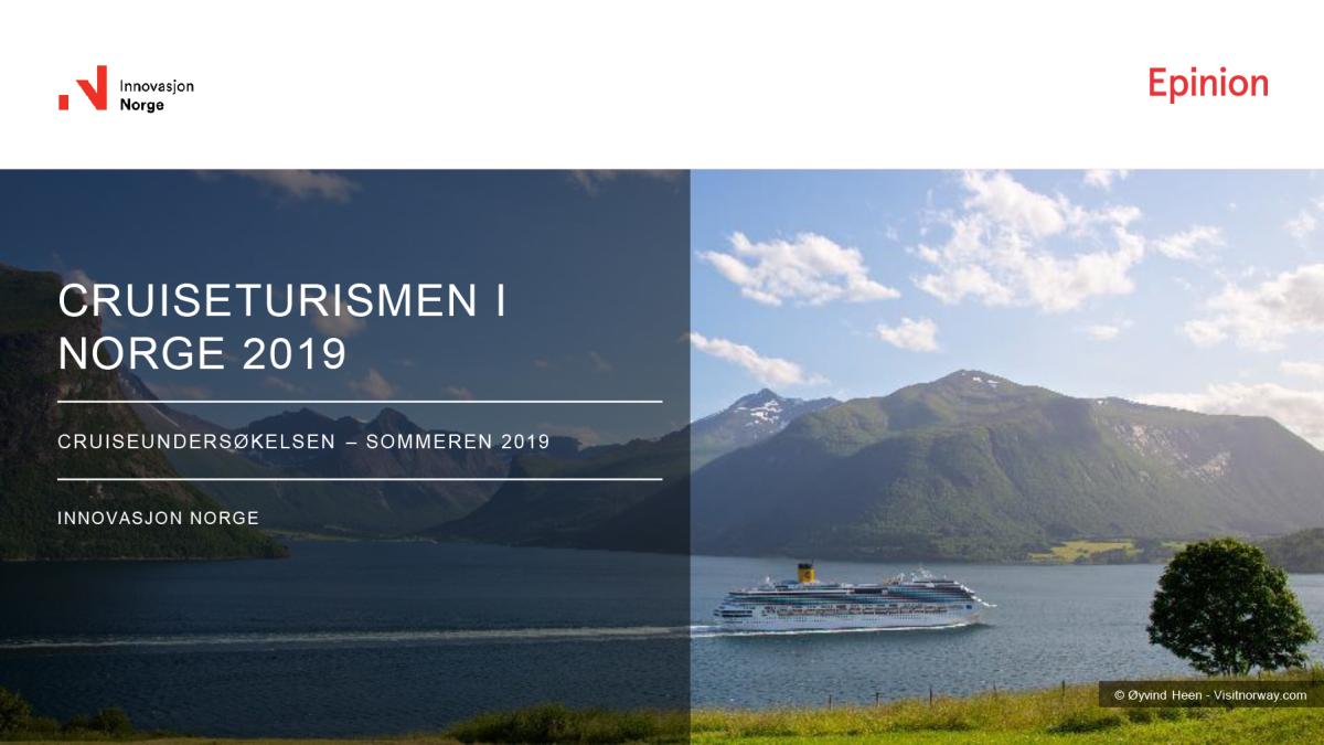 Cruiseturismen i Norge 2019