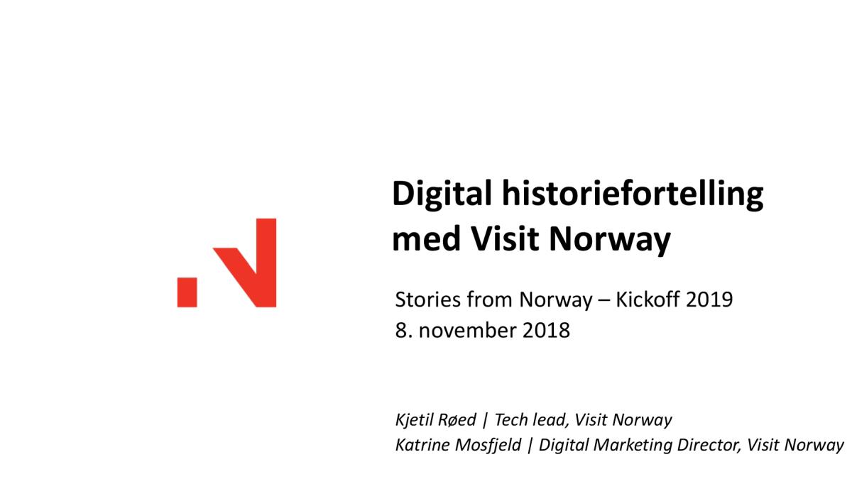 Digital historiefortelling med Visit Norway