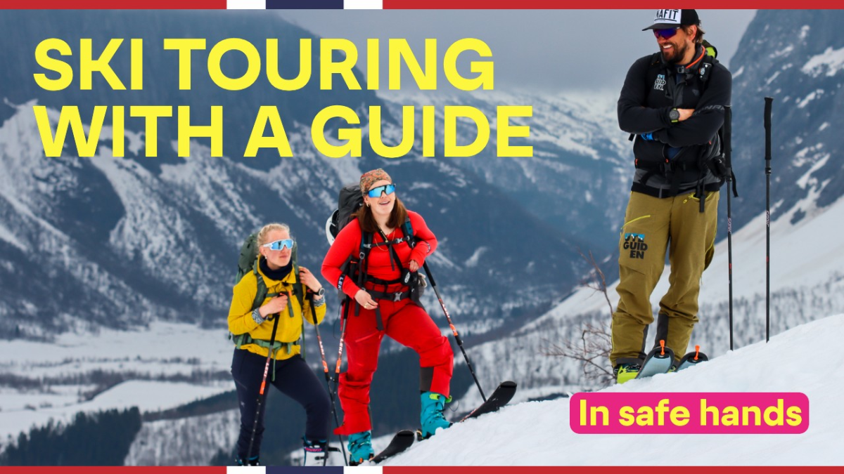 Ski touring with a guide