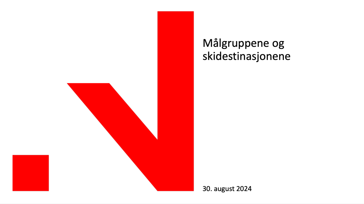 Målgruppene og skidestinasjonene rapport