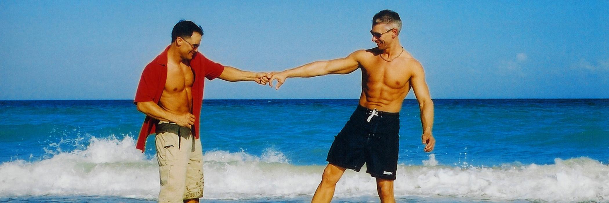 LGBT Gay Men on Beach In Fort Lauderdale