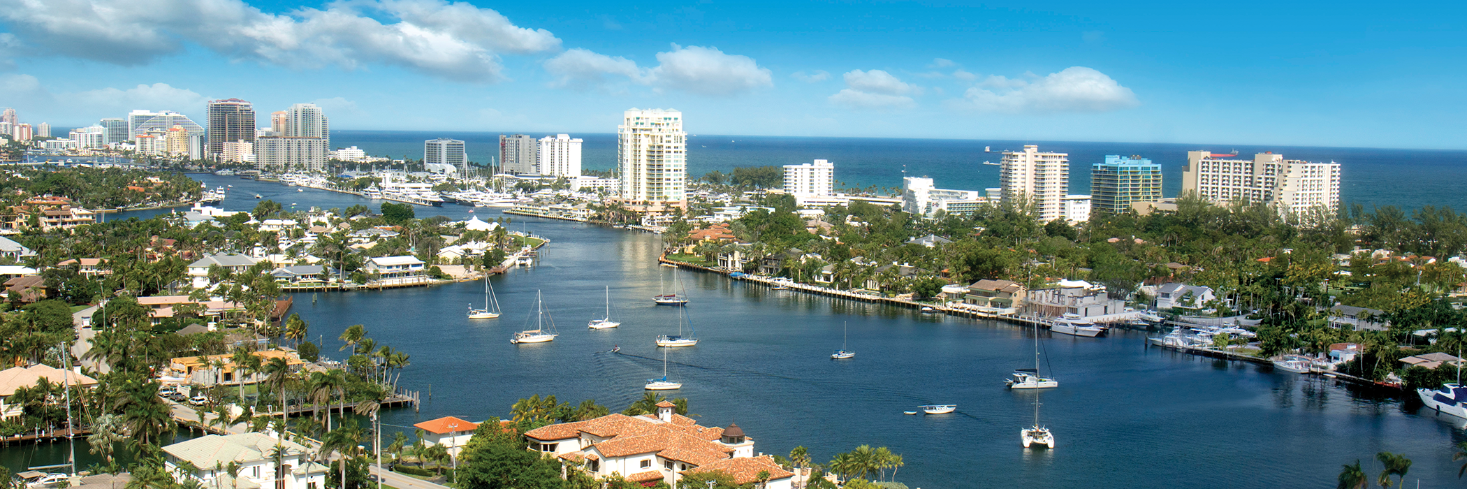 Aerial view of Fort Lauderdale, FL