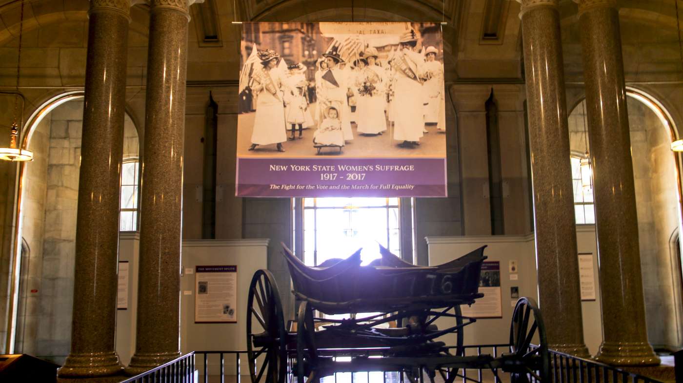 Suffrage museum display