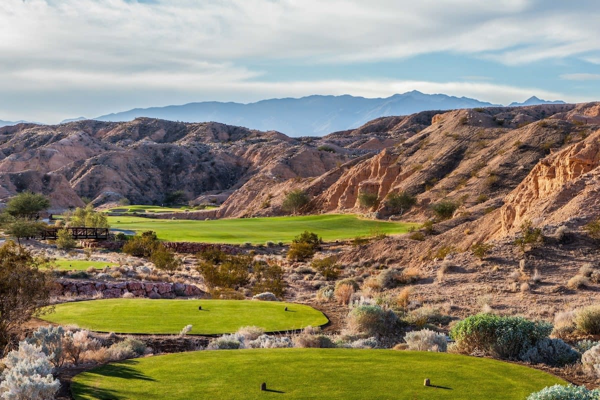 Hit some golf balls at the gorgeous Conestoga Golf Club in Mesquite.