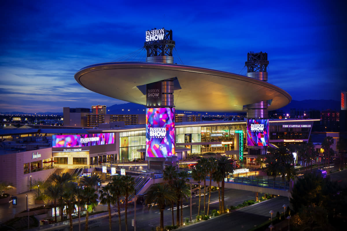 Street view of Fashion Show Mall in Las Vegas
