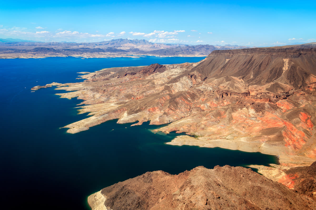 A beautiful aerial view of Lake Mead.