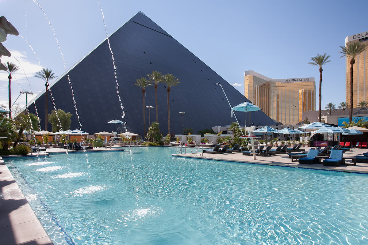 The pool at Luxor Hotel & Casino
