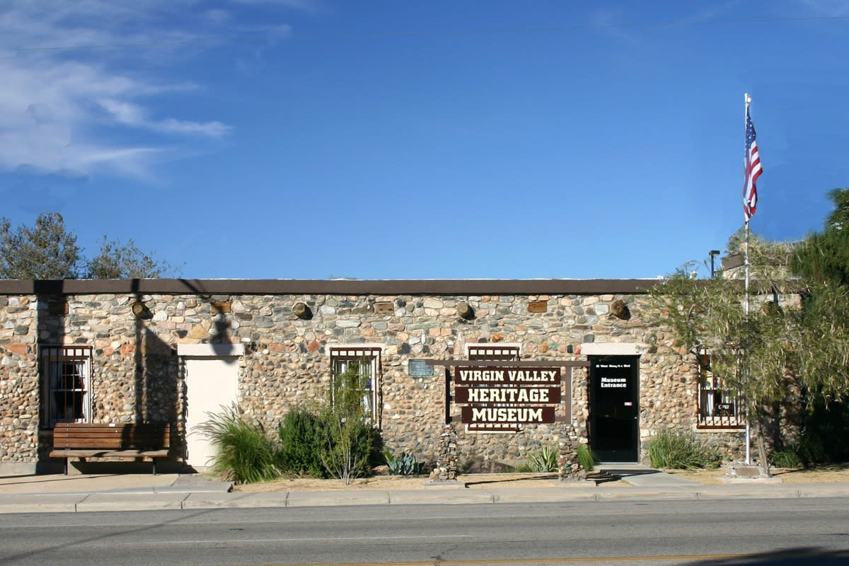 An external look at the Virgin Valley Heritage Museum.