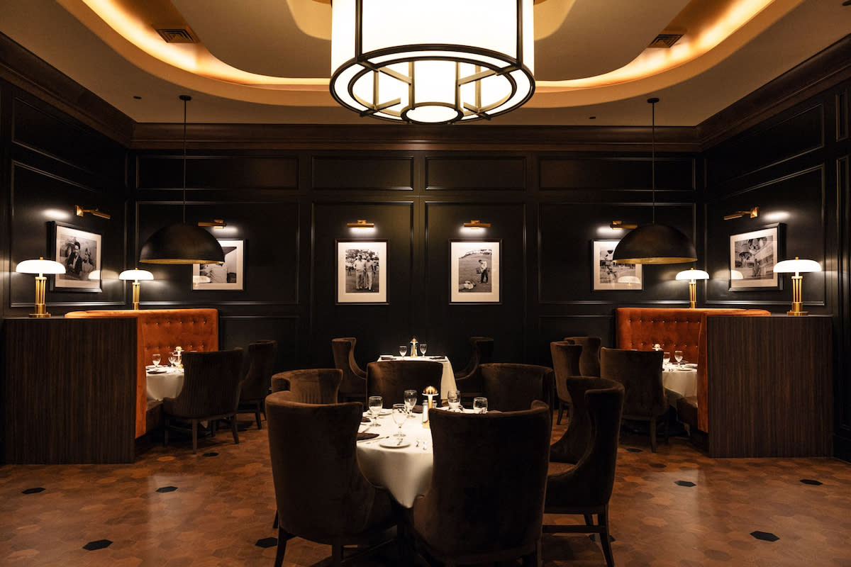A beautifully renovated interior dining area of Gregory's Mesquite Grill.
