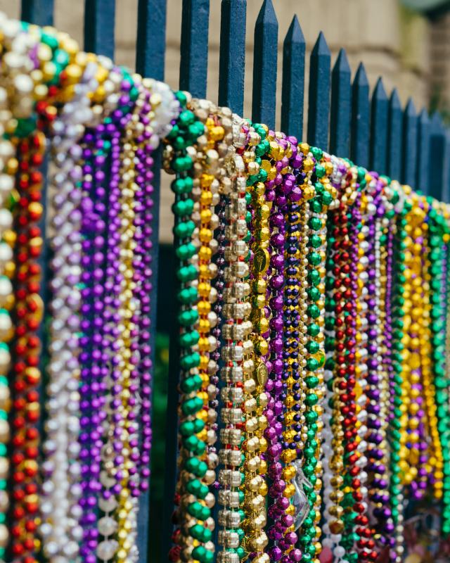 Mardi Gras Bead Fence Garden District Mardi Gras Bead Fence Garden District