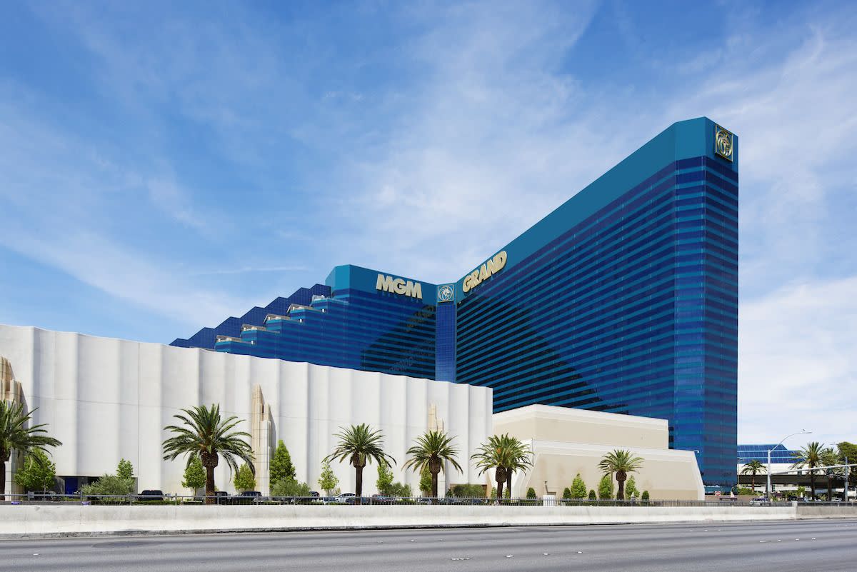 An exterior view of the MGM Grand.
