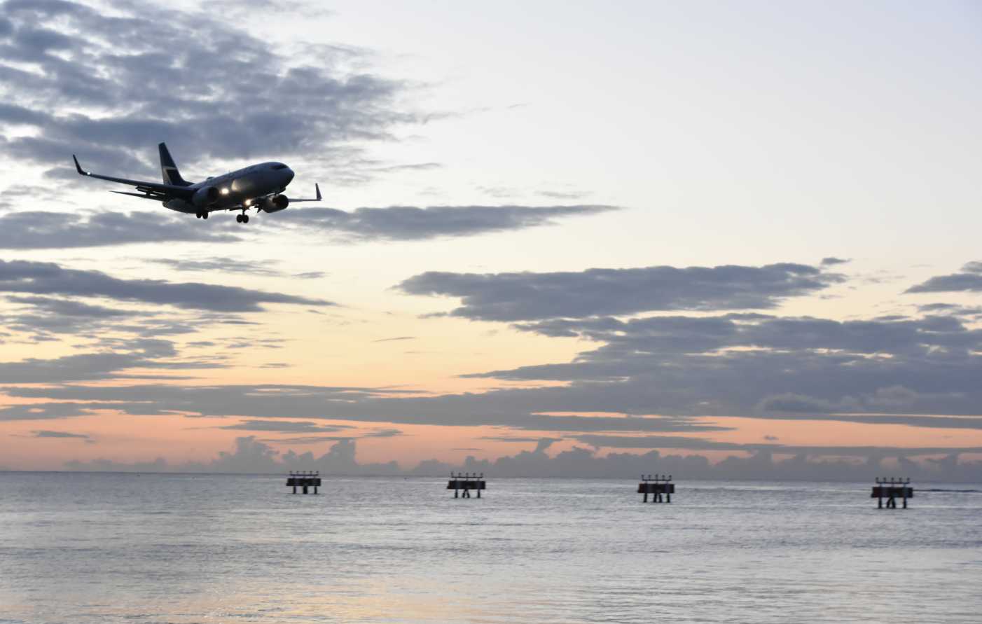 Airplane Landing in Montego Bay