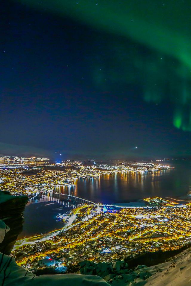Northern lights over Tromsø in Northern Norway