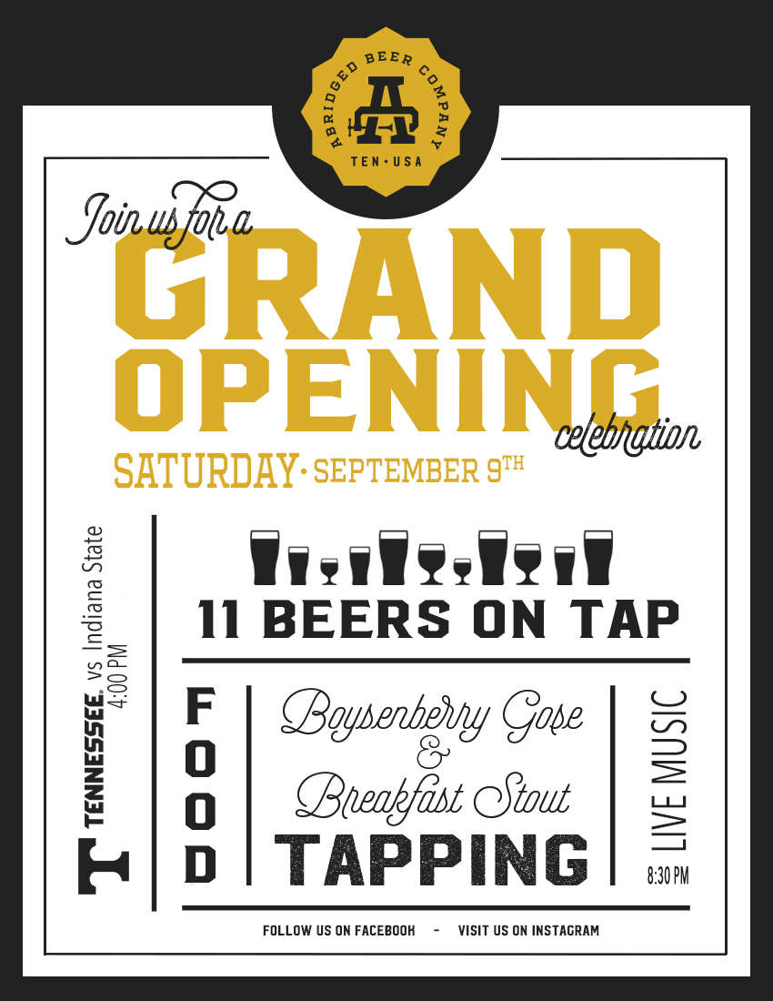 Grand Opening Celebration of Abridged Beer Co. in Bearden