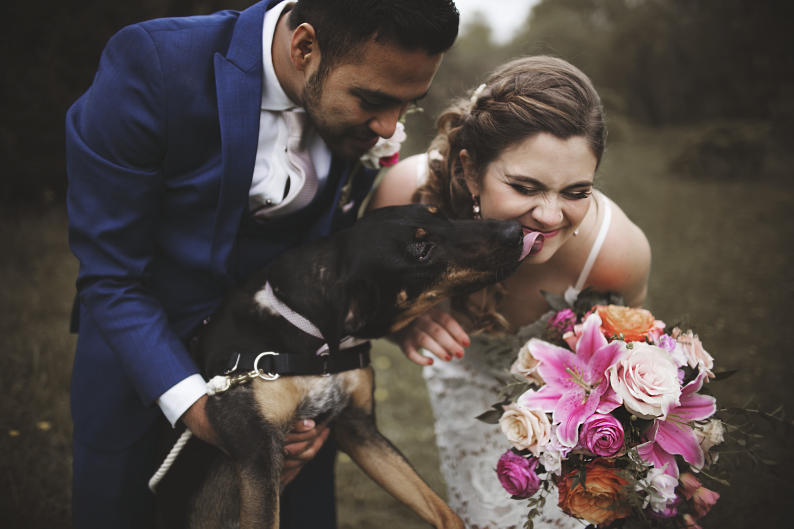 The Ramakrishnans took photos at Blandford Nature Center with their dog, Kobe.