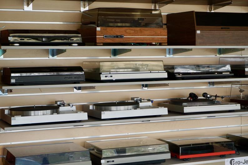 Equipment at Corner Record Shop