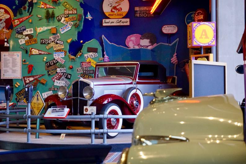 Old car on display at Grand Rapids Public Museum